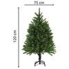 Image de Arbre de Noël artificiel - Avec des aiguilles réalistes - 120 cm - vert -