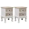 Image de 2 pcs Tables de chevet 35x30x50 cm Bois de Paulownia