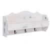 Image de Porte-manteau mural Blanc 50x10x23 cm Bois