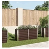 Image de Lit surélevé de jardin Marron 160x40x77 cm Acier galvanisé