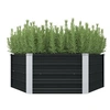 Image de Jardinière surélevée Anthracite 129x129x45 cm Acier galvanisé