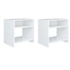 Image de Tables de chevet 2 pcs Blanc 40x30x40 cm Bois d ingénierie