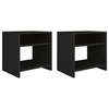 Image de Tables de chevet 2 pcs Noir 40x30x40 cm Bois d ingénierie