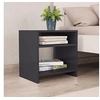 Image de Table de chevet gris brillant 40x30x40 cm bois d ingénierie