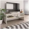 Image de Meuble TV Blanc 100x40x40 cm Bois d'ingénierie