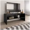 Image de Meuble TV Noir 100x40x40 cm Bois d'ingénierie