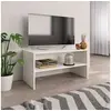 Image de Meuble TV Blanc 80x40x40 cm Bois d'ingénierie