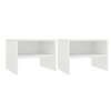 Image de Tables de chevet 2 pcs Blanc 40x30x30 cm Bois d ingénierie