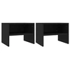 Image de Tables de chevet 2 pcs Noir 40x30x30 cm Bois d ingénierie