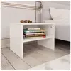 Image de Table de chevet Blanc brillant 40x30x30 cm Bois ingénierie