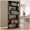 Image de Bibliothèque Séparateur de pièce Noir Bois d ingénierie