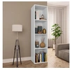 Image de Bibliothèque Meuble TV Blanc 36x30x143 cm Bois d ingénierie