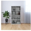 Image de Bibliothèque Buffet Gris béton 66x30x130 cm Bois d'ingénierie