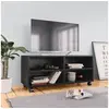 Image de Meuble TV avec roulettes Noir 90x35x35 cm Bois d ingénierie