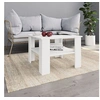 Image de Table basse Blanc 60x60x42 cm Bois d'ingénierie