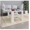 Image de Table basse Blanc brillant 60x60x42 cm Bois d'ingénierie