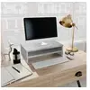 Image de Support de moniteur Gris béton 42x24x13 cm Bois d ingénierie