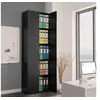 Image de Armoire de bureau Noir 60x32x190 cm Bois d ingénierie