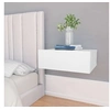 Image de Table de chevet flottante Blanc 40x30x15 cm Bois d ingénierie