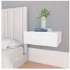 Image de Tables de chevet flottantes 2 pcs Blanc bois d'ingénierie