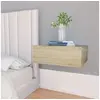 Image de Table de chevet flottante Chêne sonoma Bois d ingénierie