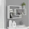 Image de Etagères murales blanc brillant 104x20x58,5 cm bois ingénierie