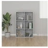 Image de Bibliothèque Buffet gris béton 66x30x98 cm bois d ingénierie