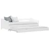 Image de Cadre de lit extensible Blanc Bois de pin 90x200 cm