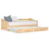 Image de Cadre de lit extensible sans matelas bois de pin 90x200 cm
