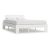 Image de Cadre de lit sans matelas blanc bois de pin massif 120x200 cm