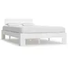 Image de Cadre de lit sans matelas blanc 140x200 cm bois de pin massif