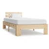 Image de Cadre de lit sans matelas bois massif de pin 100x200 cm