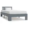 Image de Cadre de lit sans matelas gris bois massif de pin 100x200 cm
