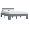 Image de Cadre de lit sans matelas gris bois massif de pin 140x200 cm