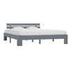 Image de Cadre de lit sans matelas gris 160x200 cm bois de pin massif