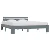 Image de Cadre de lit sans matelas gris bois massif de pin 180x200 cm