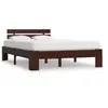 Image de Cadre de lit sans matelas marron foncé pin massif 140x200 cm