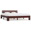 Image de Cadre de lit sans matelas marron foncé pin massif 160x200 cm