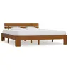Image de Cadre de lit sans matelas marron miel 180x200cm bois massif pin