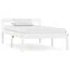 Image de Cadre de lit - Bois de pin massif - 90 x 200 cm - Blanc