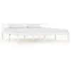 Image de Cadre de lit sans matelas blanc bois de pin massif 160x200 cm