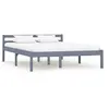 Image de Bedframe massief grenenhout grijs 140x200 cm283199