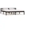 Image de Cadre de lit sans matelas marron foncé pin massif 160x200 cm