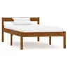 Image de Cadre de lit sans matelas marron miel pin massif 100x200 cm