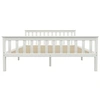 Image de Cadre de lit Blanc Bois de pin massif 160 x 200 cm