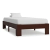 Image de Cadre de lit sans matelas marron foncé bois pin massif 90x200cm