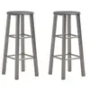 Image de Tabourets de bar lot de 2 anthracite MDF