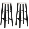 Image de Tabourets de bar lot de 2 noir MDF