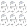 Image de Chaises pliantes de salle à manger 6 pcs Blanc Similicuir