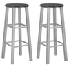 Image de Tabourets de bar lot de 2 argenté MDF